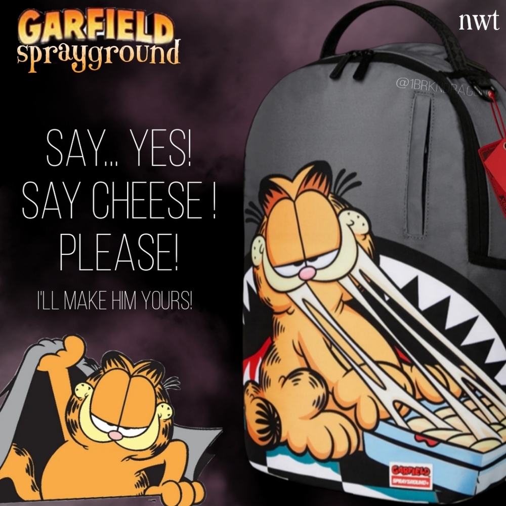 FACTORY SEALED NWT SRAYGROUND GARFIELD YUM SHARK BACKPACK - Picture 11 of 15